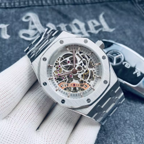 AP silver skelleton , logo.