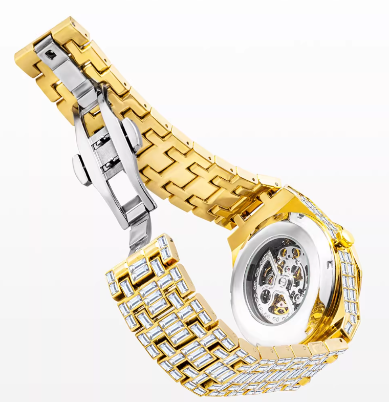 AP skelleton iced out gold