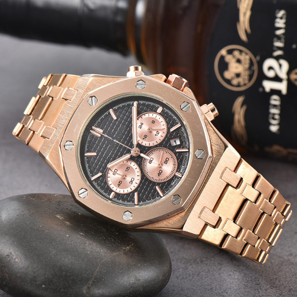 AP chronograph gold rose , logo.