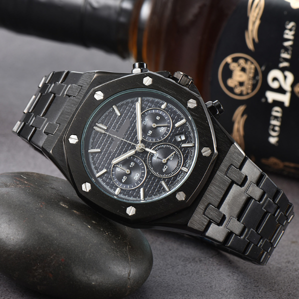 AP chronograph black tone , logo.