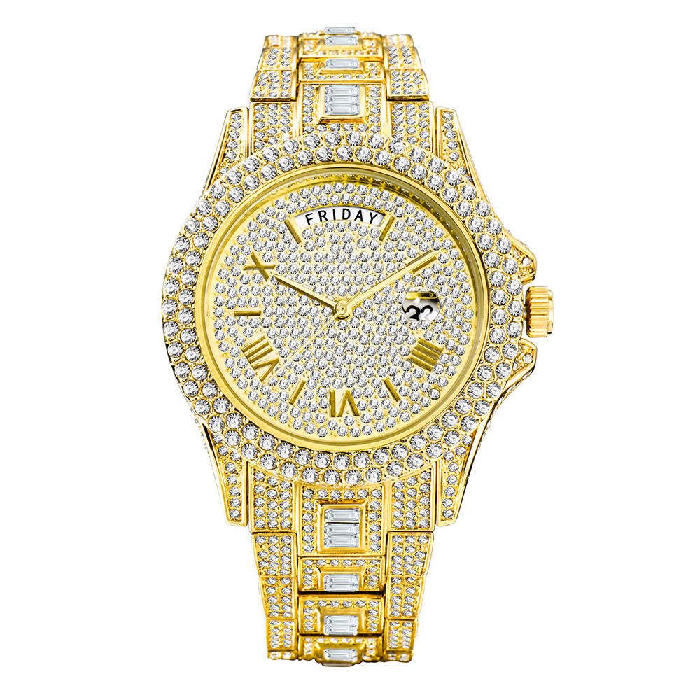 Rollex daydate iced out gold