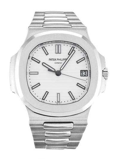 Patek nautilus silver , logo.