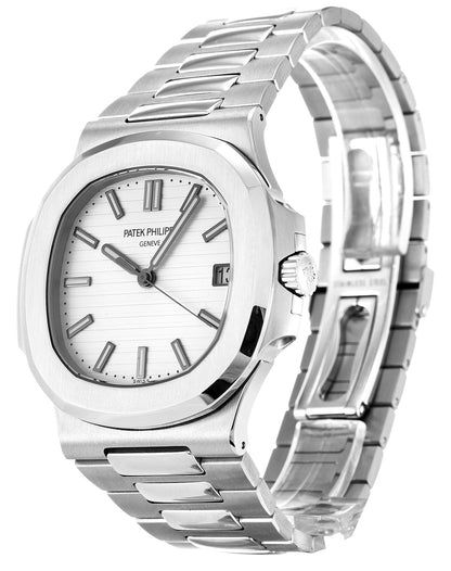 Patek nautilus silver , logo.