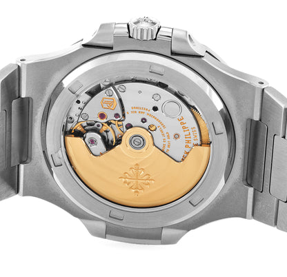 Patek nautilus silver , logo.