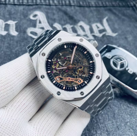 AP silver skelleton , logo.