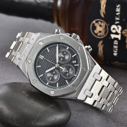 AP chronograph silver , logo.