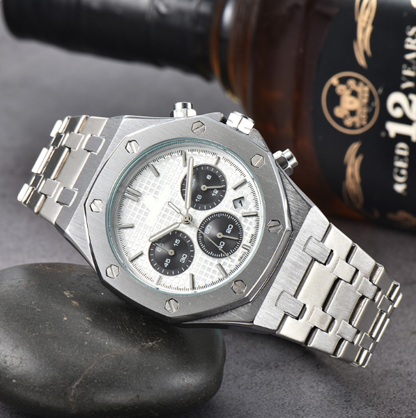 AP chronograph silver , logo.