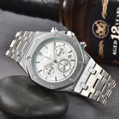 AP chronograph silver , logo.