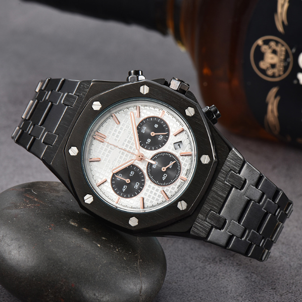 AP chronograph black tone , logo.