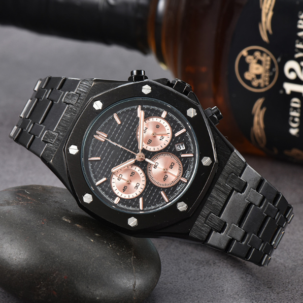 AP chronograph black tone , logo.