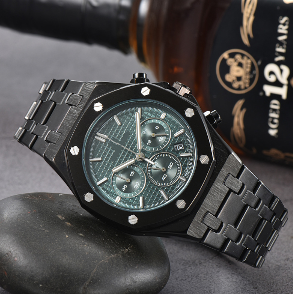 AP chronograph black tone , logo.