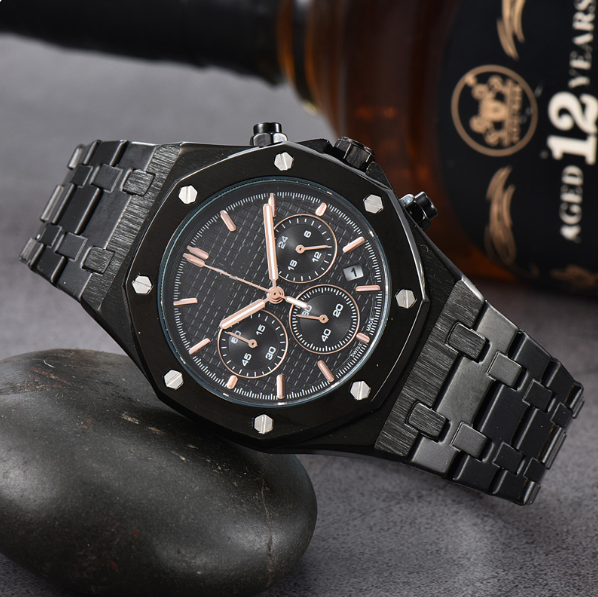 AP chronograph black tone , logo.