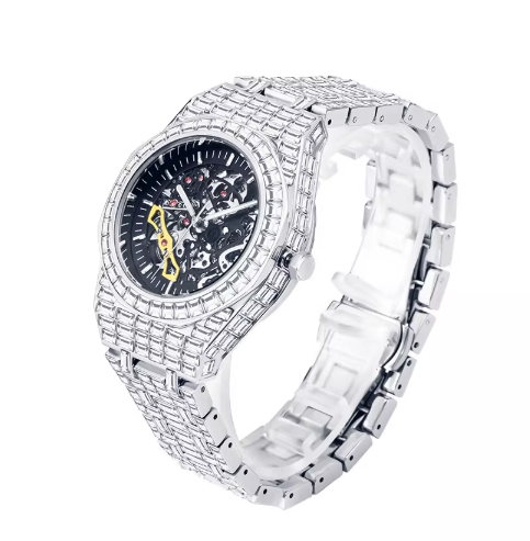 AP skelleton iced out silver