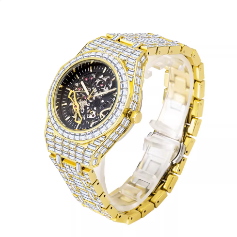 AP skelleton iced out gold