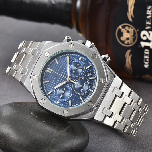 AP chronograph silver , logo.