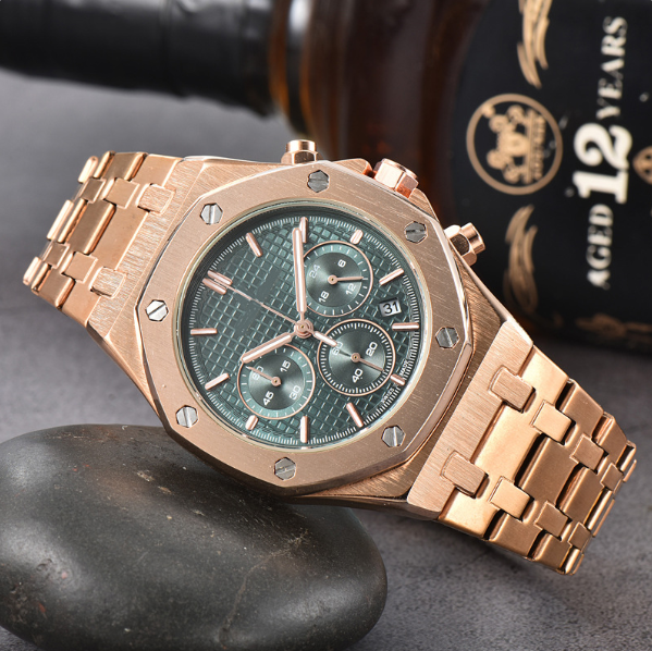 AP chronograph gold rose , logo.