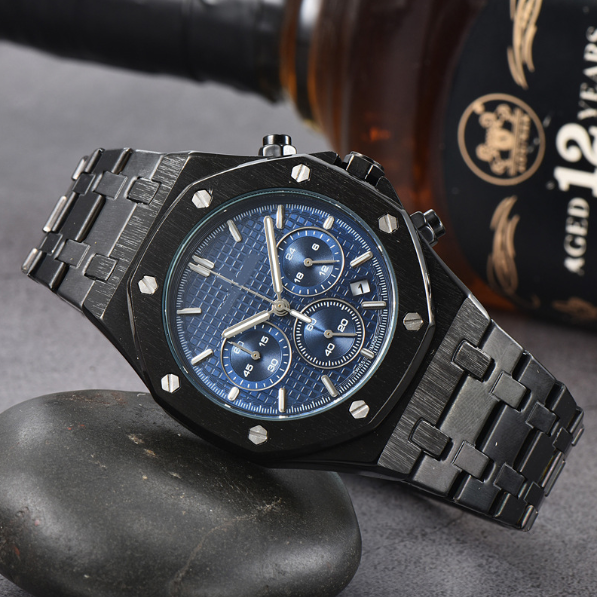 AP chronograph black tone , logo.