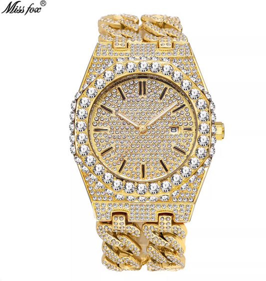 AP iced out gold Hip-Hop cuban