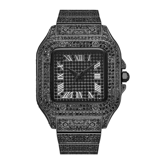 Cartier iced out black tone